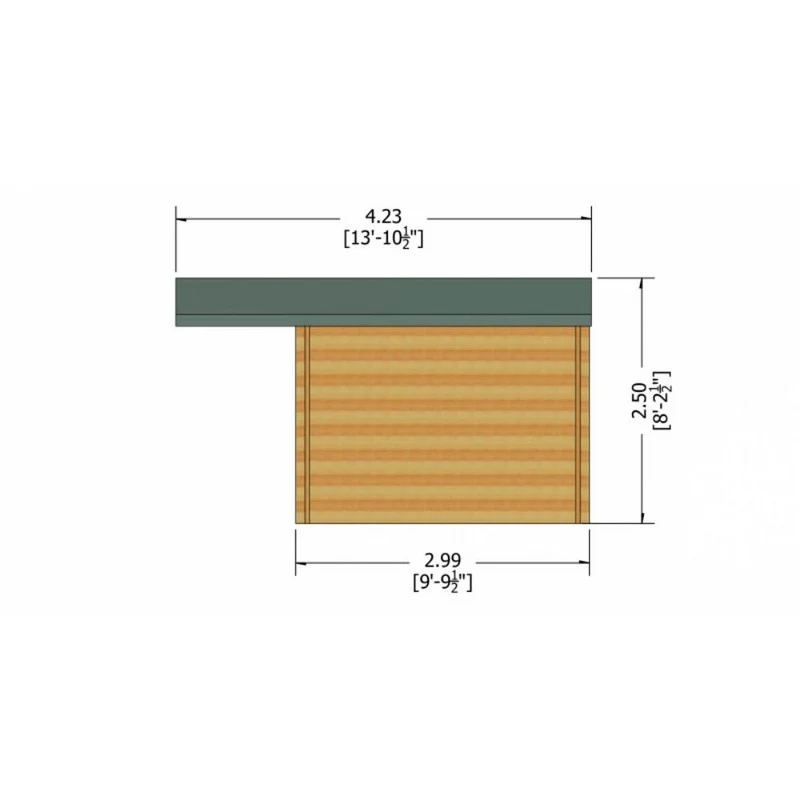 Shire Glenmore 13' 8" x 9' 9" Apex Log Cabin - Premium 70mm Cladding Tongue & Groove - Image 7