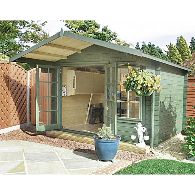 Shire Glenmore 15' 6" x 11' 9" Apex Log Cabin - Premium 70mm Cladding Tongue & Groove - Image 3
