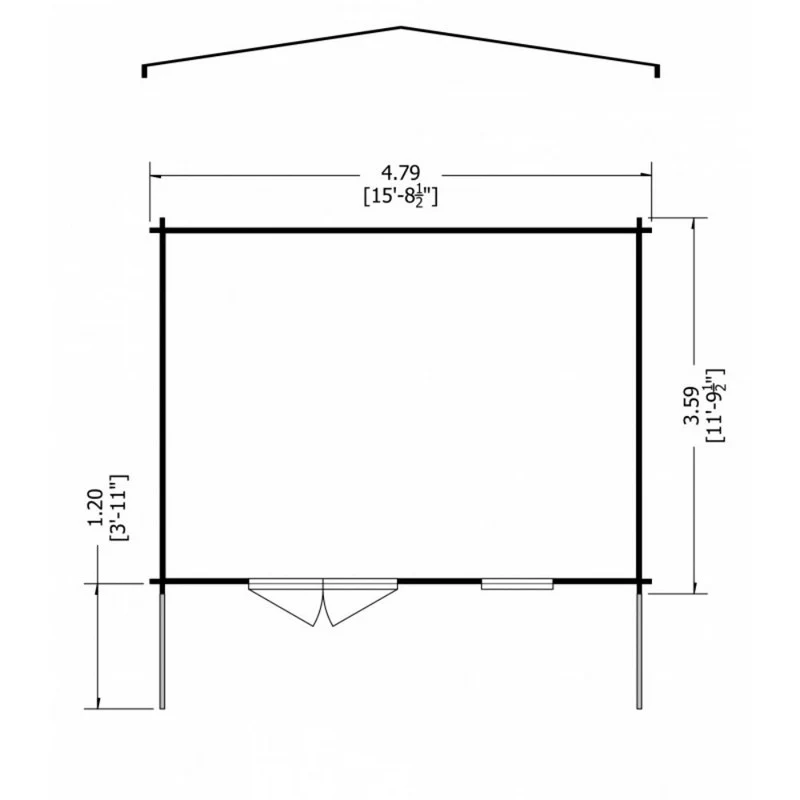 Shire Glenmore 15' 8" x 11' 9" Apex Log Cabin - Premium 28mm Cladding Tongue & Groove - Image 7