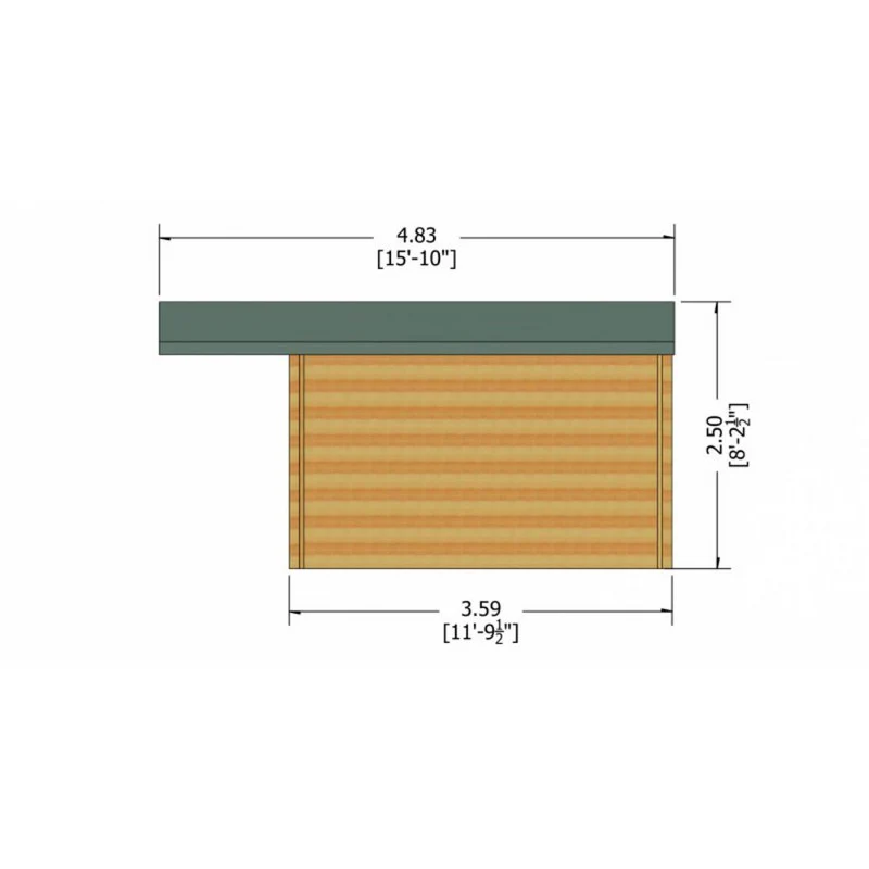 Shire Glenmore 9' 9" x 11' 9" Apex Log Cabin - Premium 70mm Cladding Tongue & Groove - Image 8