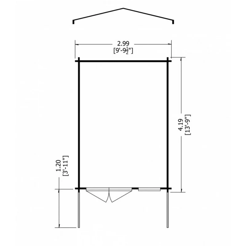 Shire Glenmore 9' 9" x 13' 8" Apex Log Cabin - Premium 28mm Cladding Tongue & Groove - Image 7