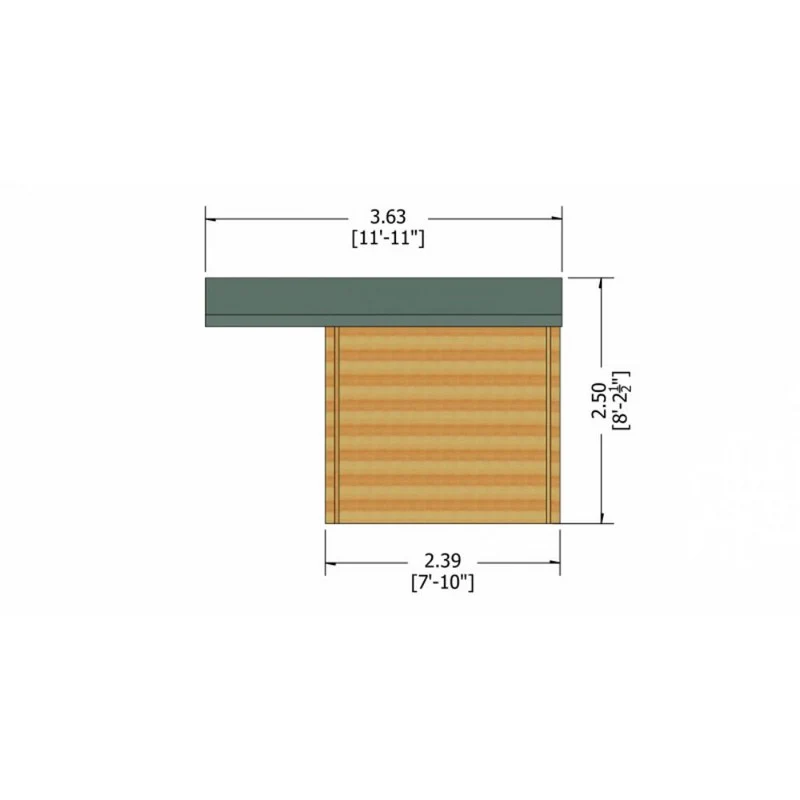 Shire Glenmore 9' 9" x 7' 10" Apex Log Cabin - Premium 28mm Cladding Tongue & Groove - Image 9