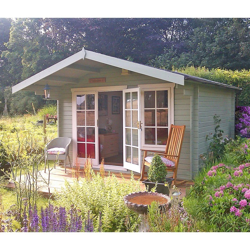 Shire Glenmore 9' 9" x 7' 10" Apex Log Cabin - Premium 70mm Cladding Tongue & Groove - Image 2