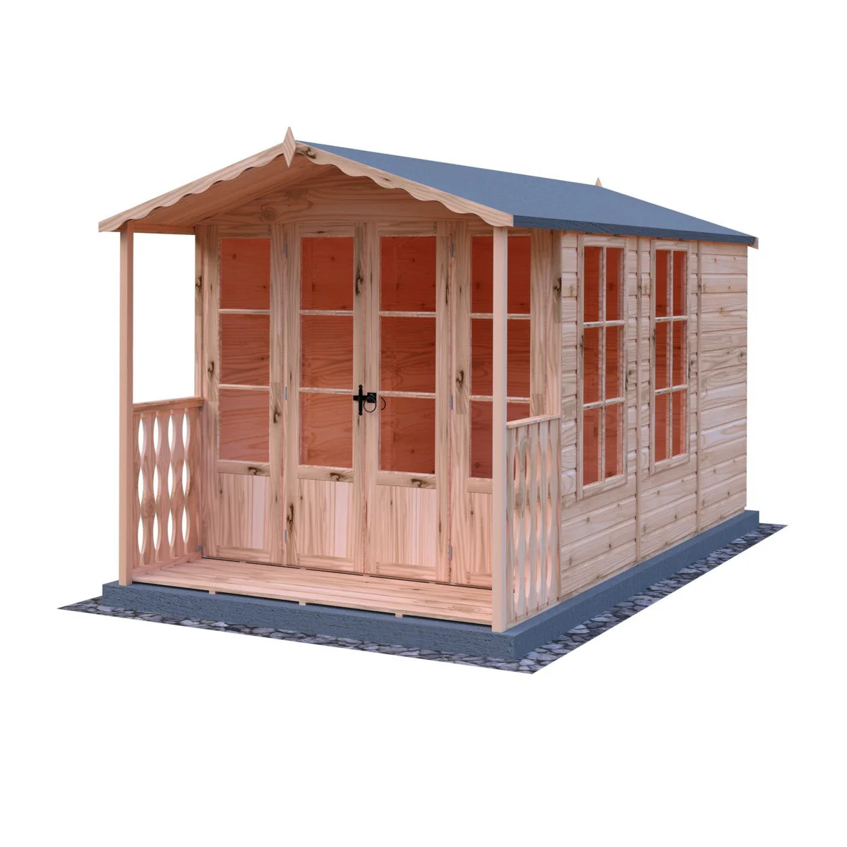 Shire Kensington 11' 8" x 6' 8" Apex Summerhouse - Premium Dip Treated Shiplap - Image 2