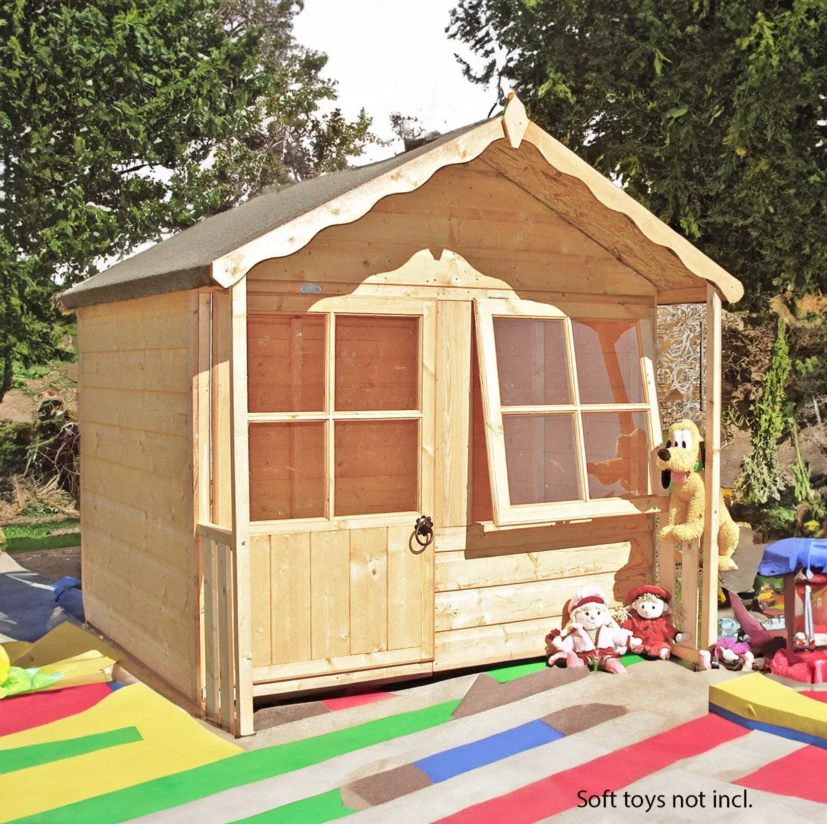 Kitty 3' 8" x 4' 10" Apex Children's Playhouse - Premium Dip Treated Shiplap