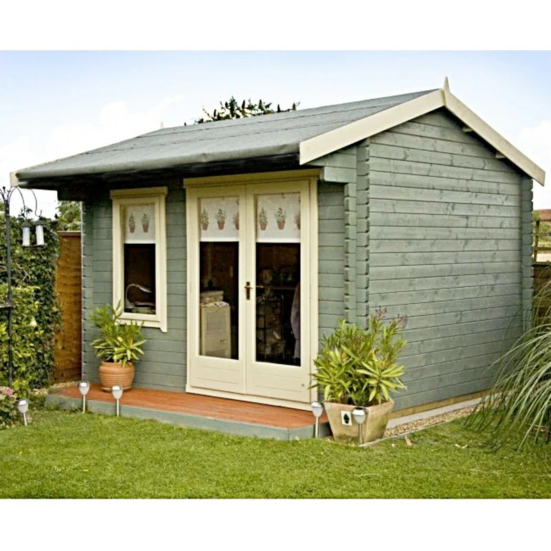 Marlborough 8' 11" x 9' 9" Reverse Apex Log Cabin - Classic 28mm Cladding Tongue & Groove - Image 4