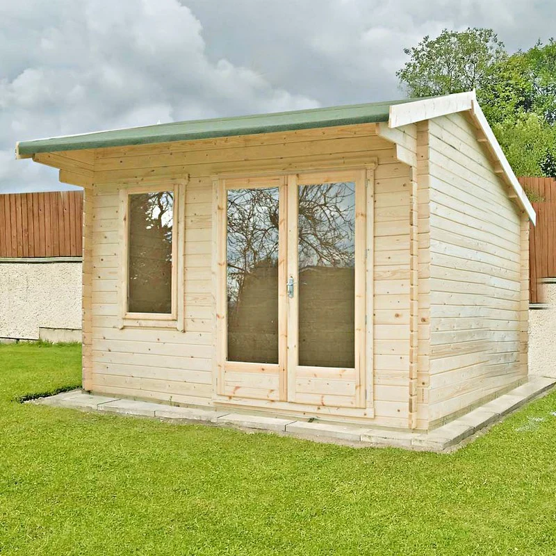 Marlborough 10' 11" x 9' 9" Reverse Apex Log Cabin - Classic 28mm Cladding Tongue & Groove - Image 3