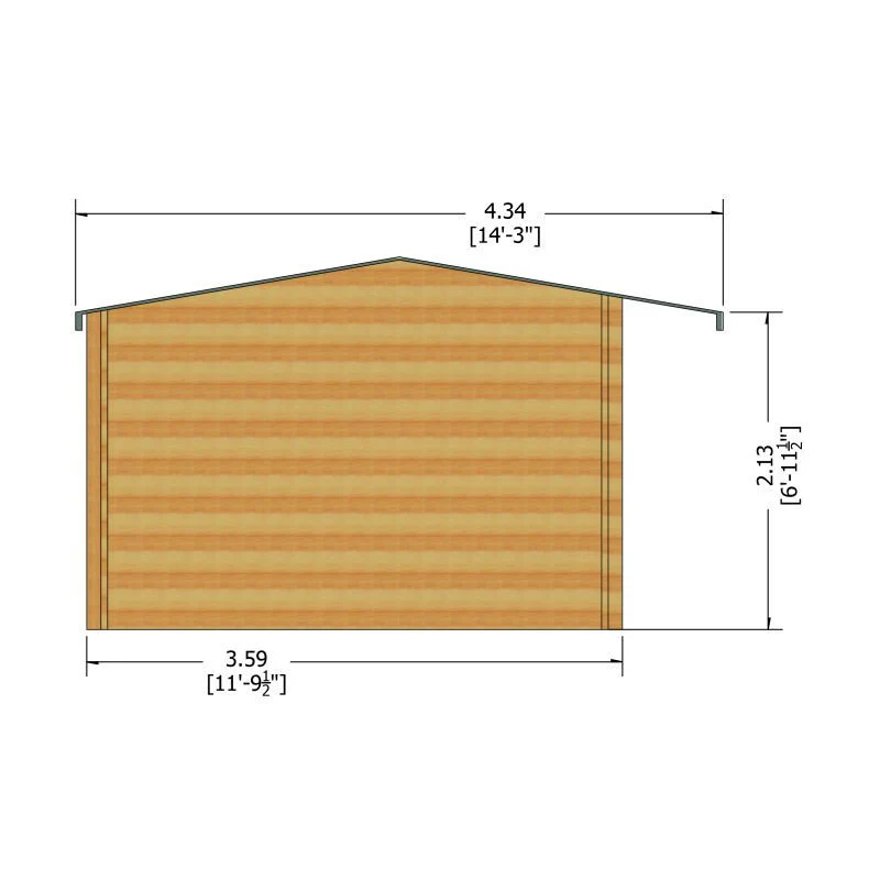 Marlborough 10' 11" x 11' 9" Reverse Apex Log Cabin - Premium 28mm Cladding Tongue & Groove - Image 9