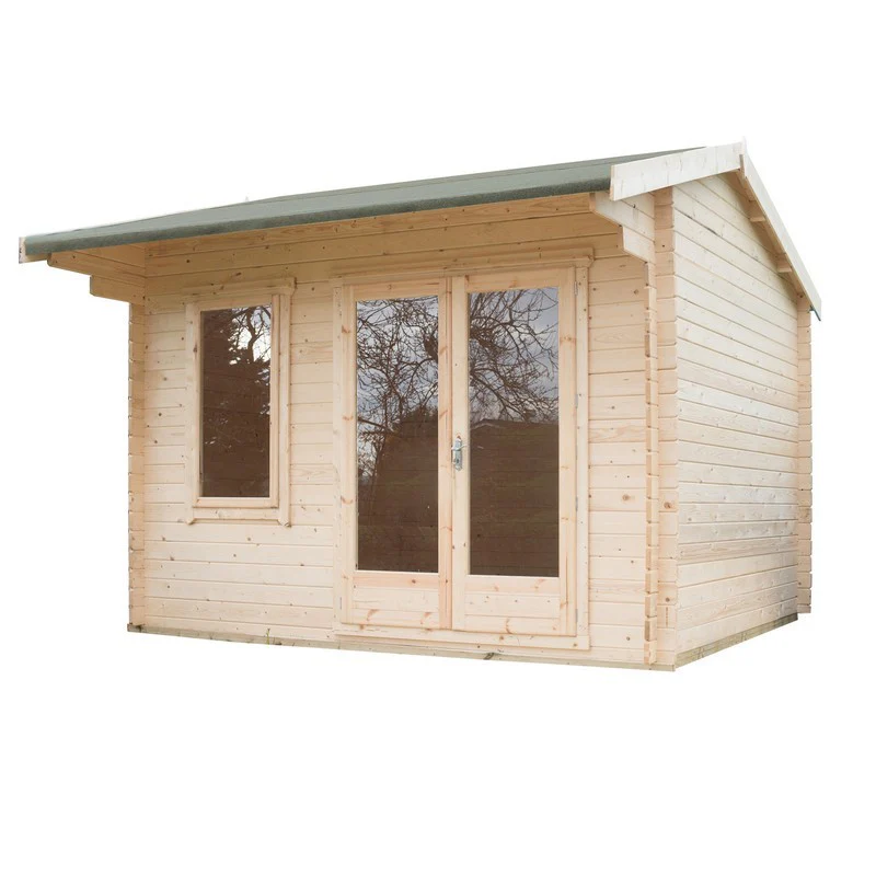 Marlborough 10' 11" x 7' 10" Reverse Apex Log Cabin - Classic 28mm Cladding Tongue & Groove - Image 7