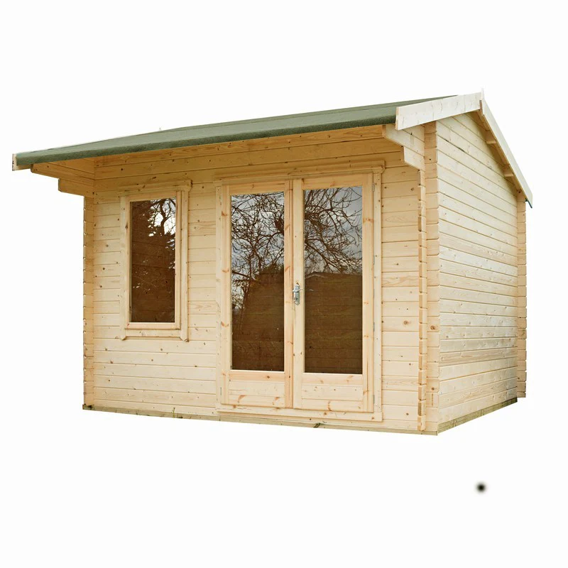 Shire Marlborough 7' 10" x 11' 9" Reverse Apex Log Cabin - Premium 70mm Cladding Tongue & Groove - Image 2