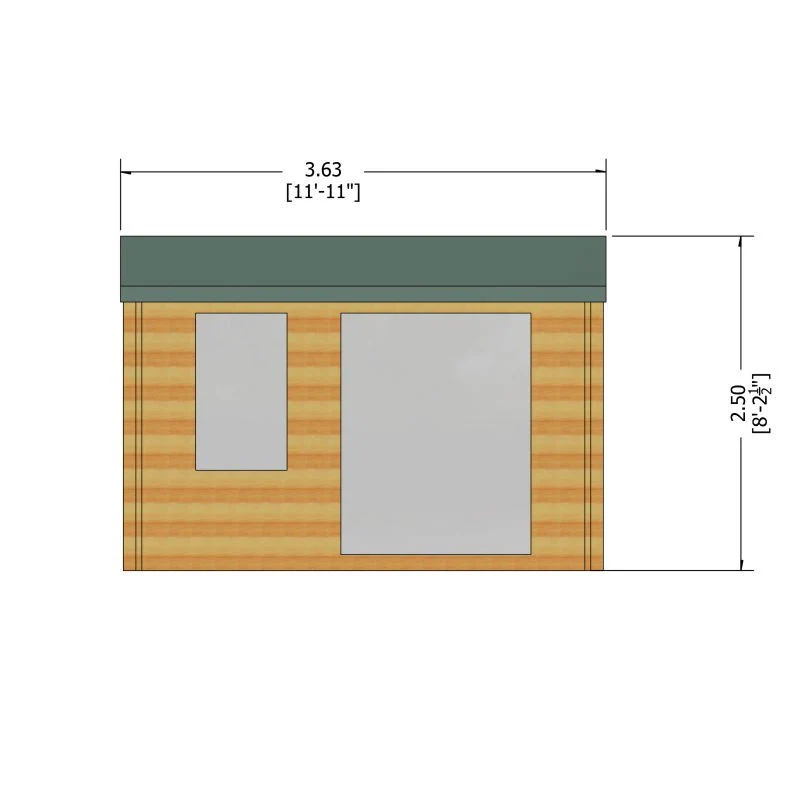 Shire Marlborough 9' 9" x 11' 9" Reverse Apex Log Cabin - Premium 34mm Cladding Tongue & Groove - Image 10