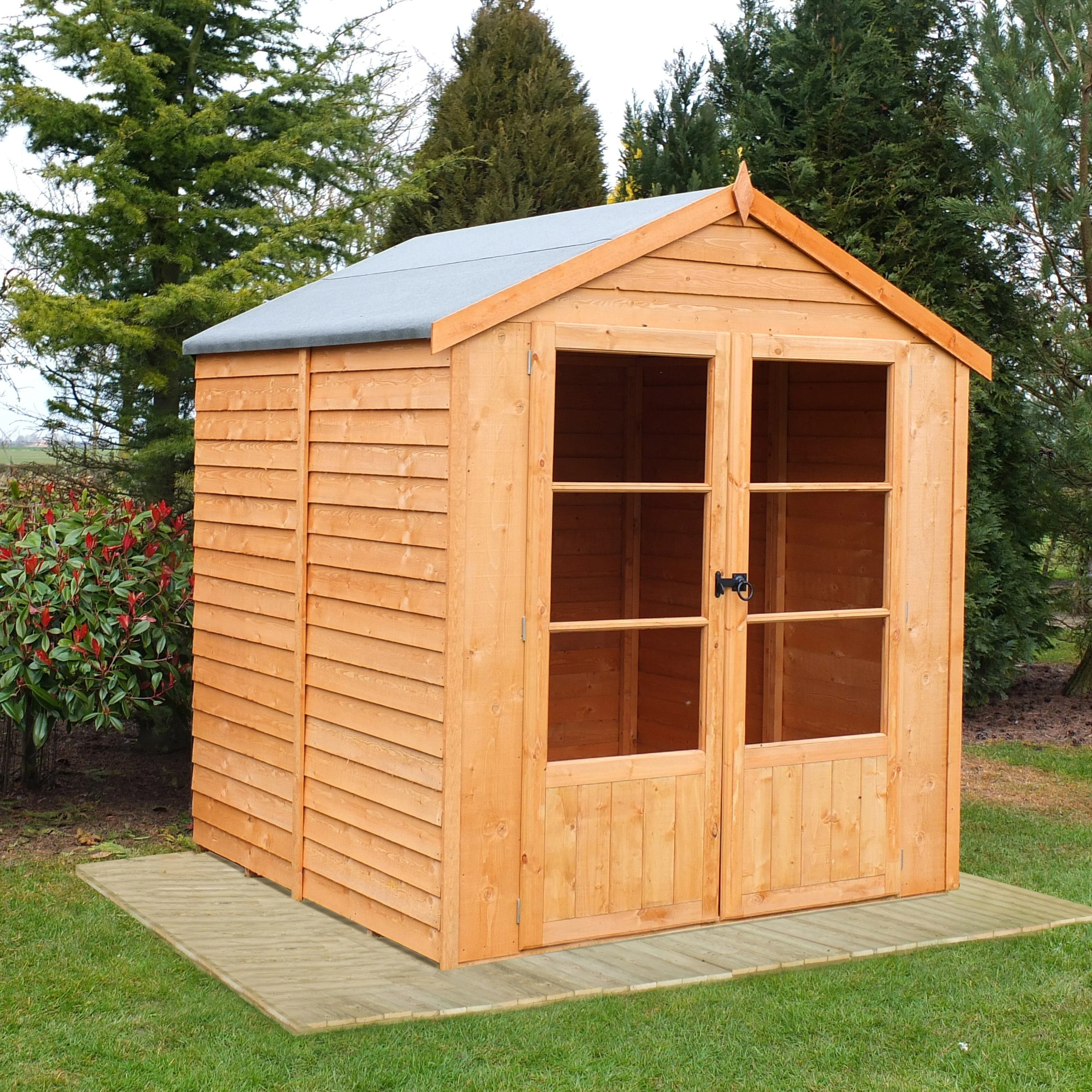 Oatland 5' 6" x 5' 11" Apex Summerhouse - Budget Dip Treated Overlap