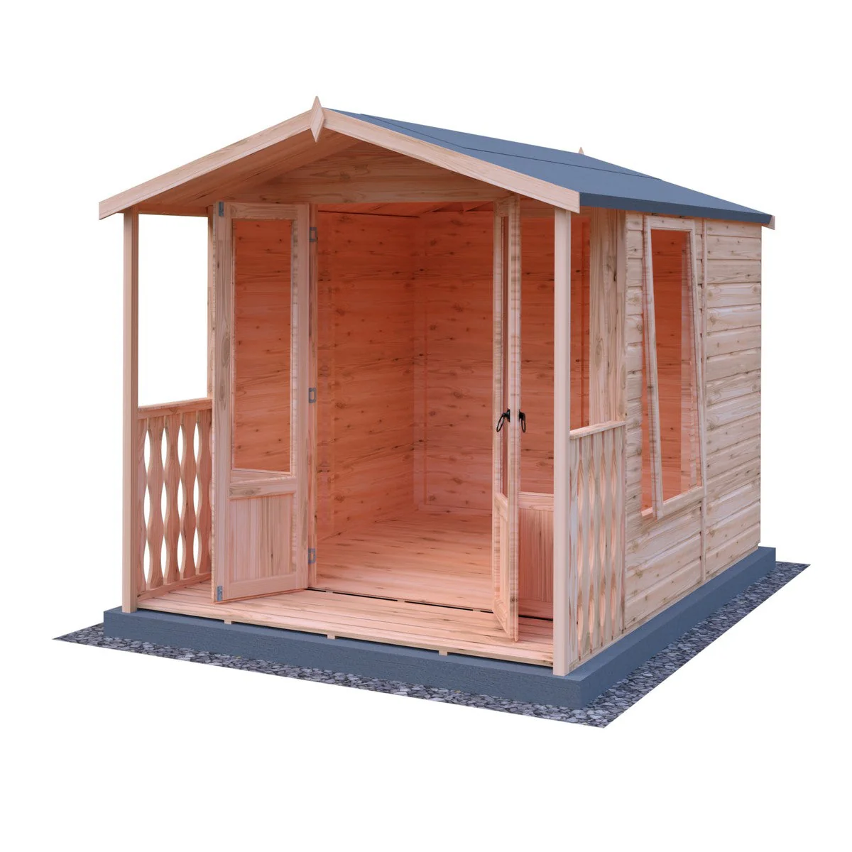 Shire Parham 8' 4" x 6' 8" Apex Summerhouse - Premium Dip Treated Shiplap - Image 2
