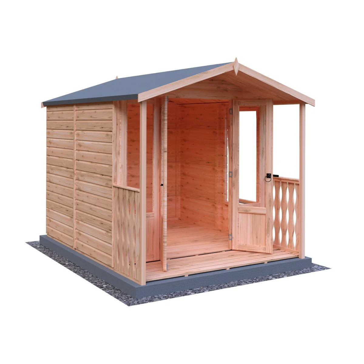 Shire Parham 8' 4" x 6' 8" Apex Summerhouse - Premium Dip Treated Shiplap - Image 6