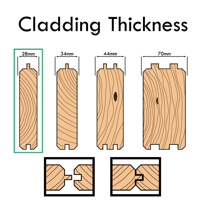 Shire Tunstall 11' 9" x 11' 9" Apex Log Cabin - Premium 28mm Cladding Tongue & Groove - Image 7