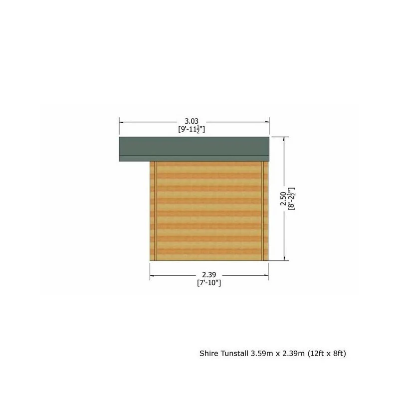 Shire Tunstall 11' 9" x 7' 10" Apex Log Cabin - Premium 70mm Cladding Tongue & Groove - Image 4
