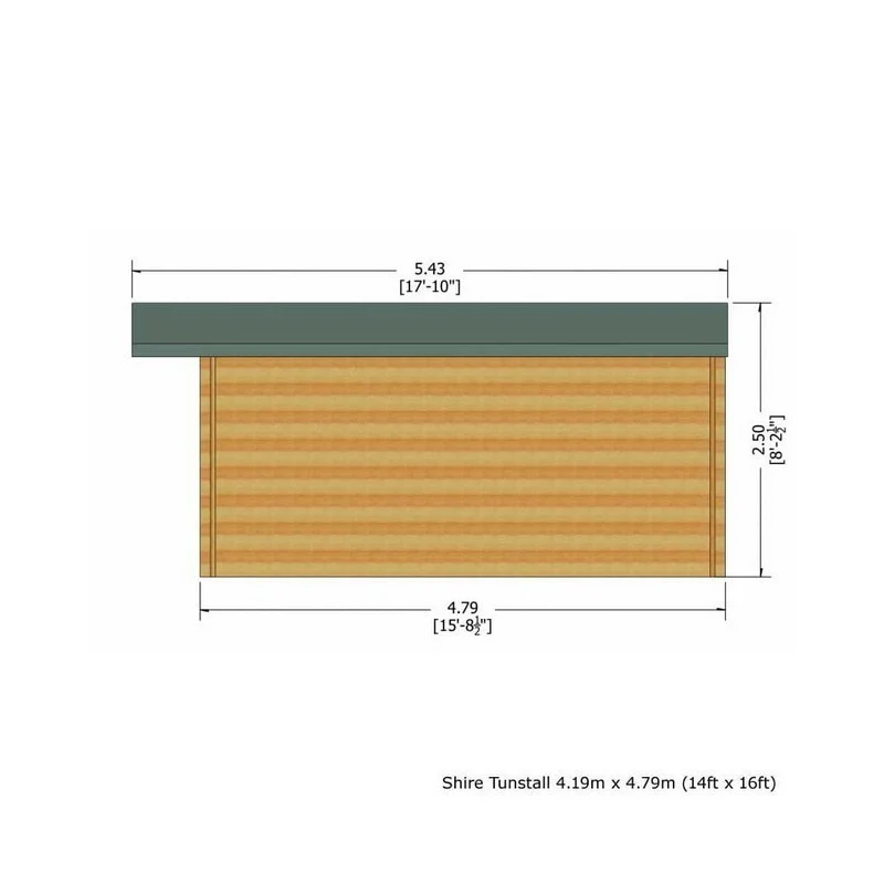 Shire Tunstall 13' 8" x 15' 8" Apex Log Cabin - Premium 34mm Cladding Tongue & Groove - Image 4