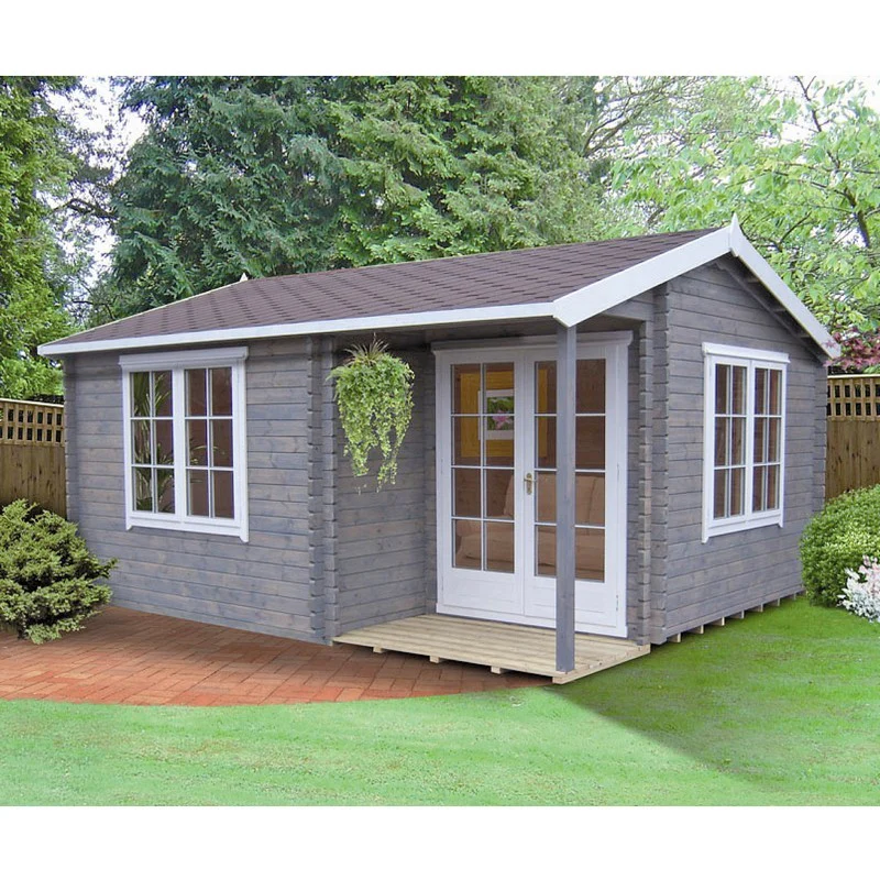 Shire Wykenham 9' 9" x 11' 9" Reverse Offset Apex Log Cabin - Premium 70mm Cladding Tongue & Groove - Image 3