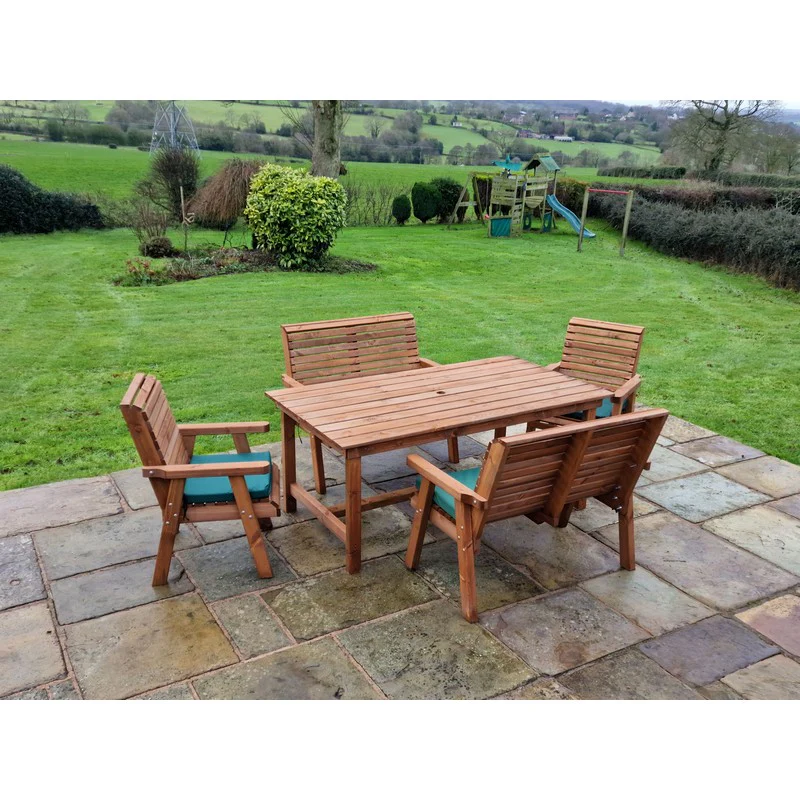 Swedish Redwood Garden Table by Croft - Image 4